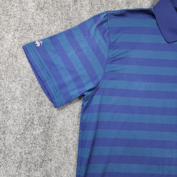 Brooks Brothers Shirt Mens XXL Blue Green Striped Polo Performance Series Golf - Picture 7 of 16